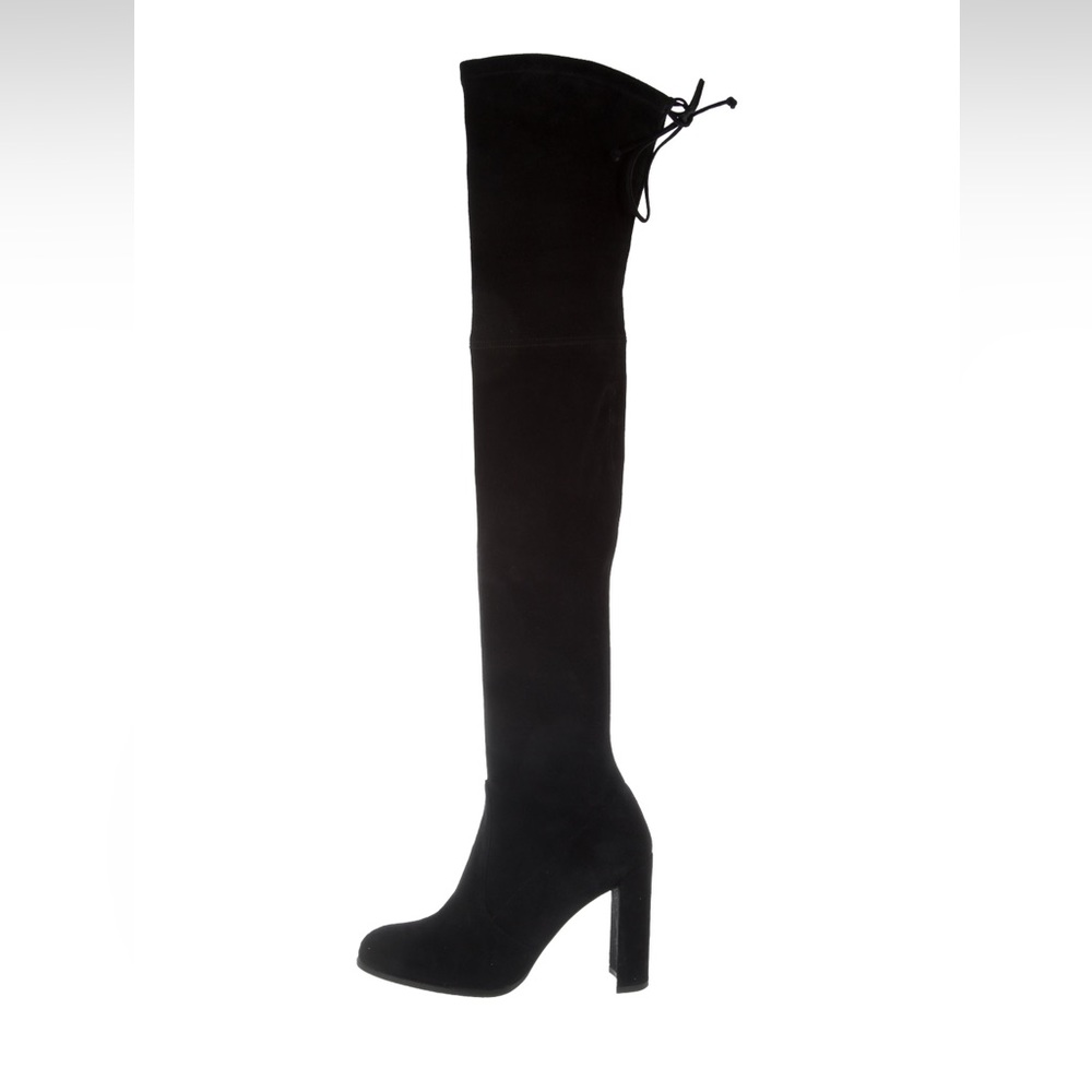 Stuart Weitzman over the knee black suede boot. 8.5